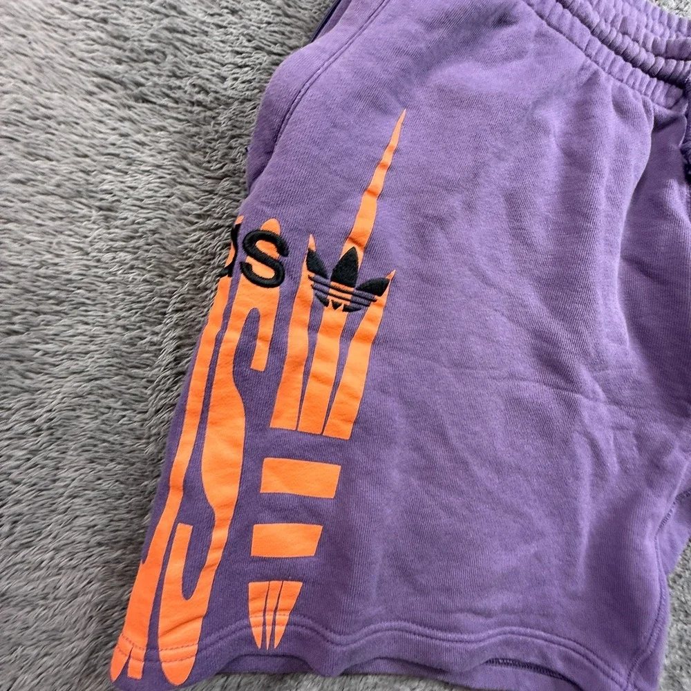 Adidas Originals Men's Tech Purple French Terry Sweat Shorts Relaxed Sz Large